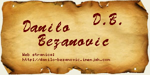 Danilo Bežanović vizit kartica